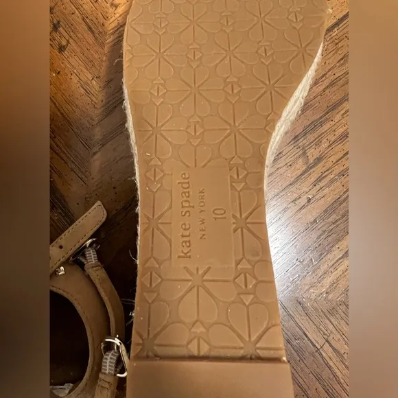 Kate Spade New York Theodora Tan Suede Espadrille Wedges Sandals