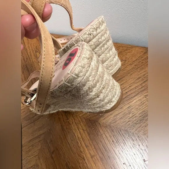 Kate Spade New York Theodora Tan Suede Espadrille Wedges Sandals
