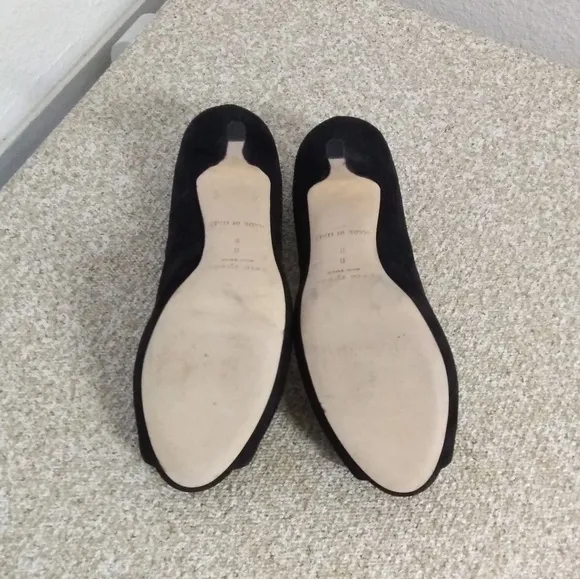 Kate Spade NY Black Suede Gold Rhinestone Shoes