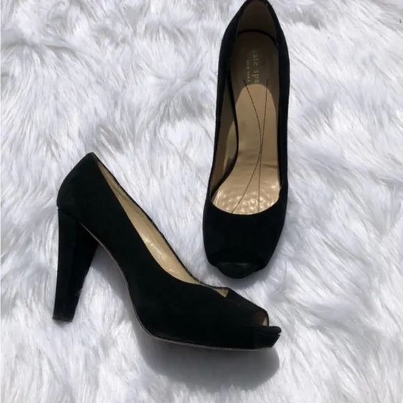 Kate Spade Peep Toe Black Women's Shoes