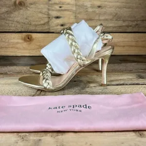 Kate Spade Saffron Heel - Antique Gold - 8 - New without box