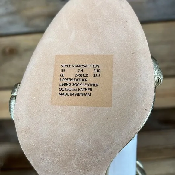 Kate Spade Saffron Heel - Antique Gold - 8 - New without box