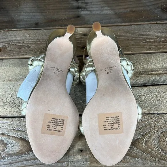 Kate Spade Saffron Heel - Antique Gold - 8 - New without box
