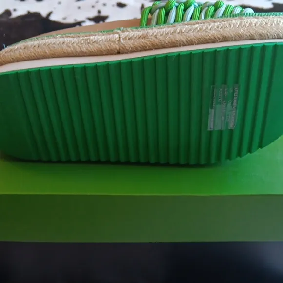 Kate Spade Vida Platform Green Slide Sandals