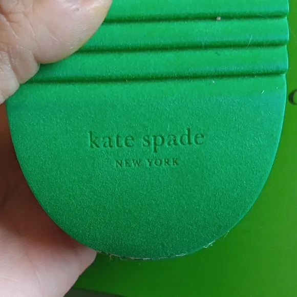 Kate Spade Vida Platform Green Slide Sandals