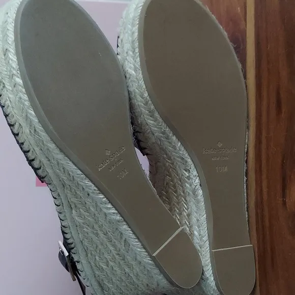 Kate Spade ♠️ Wedge Heel Sandals, Size 10, Black