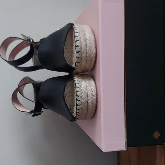Kate Spade ♠️ Wedge Heel Sandals, Size 10, Black