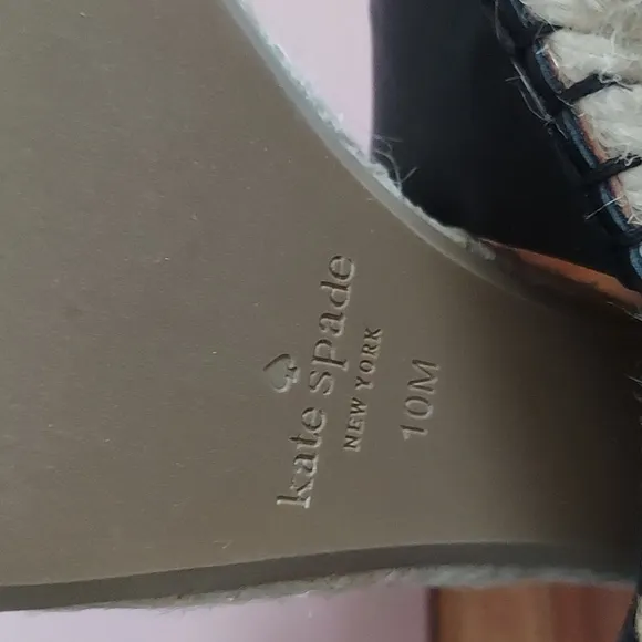 Kate Spade ♠️ Wedge Heel Sandals, Size 10, Black