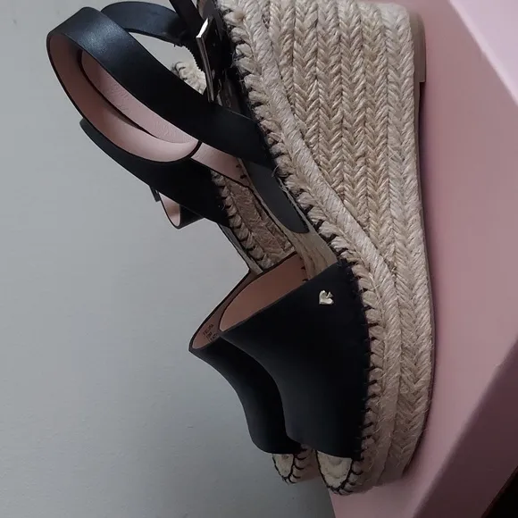 Kate Spade ♠️ Wedge Heel Sandals, Size 10, Black