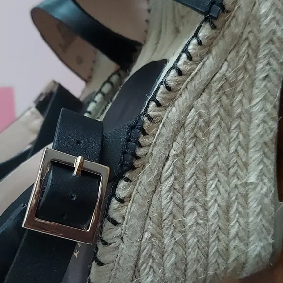 Kate Spade ♠️ Wedge Heel Sandals, Size 10, Black