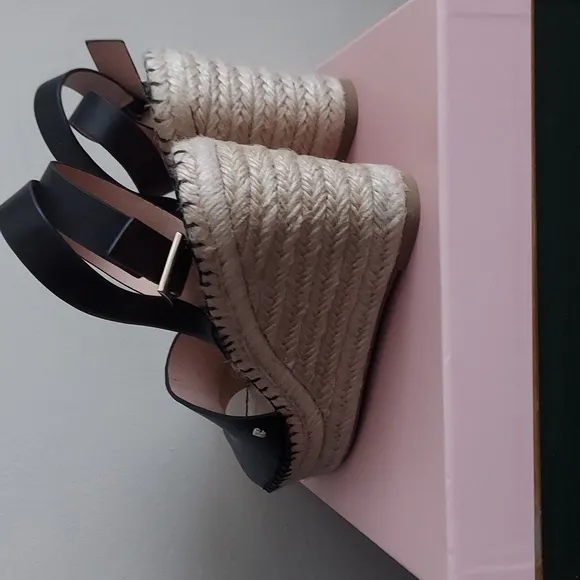 Kate Spade ♠️ Wedge Heel Sandals, Size 10, Black