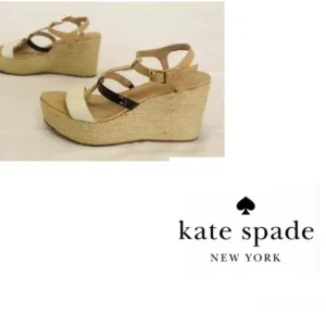 Kate Spade Wedged Heel Strappy Espadrille Sandals Sz 6