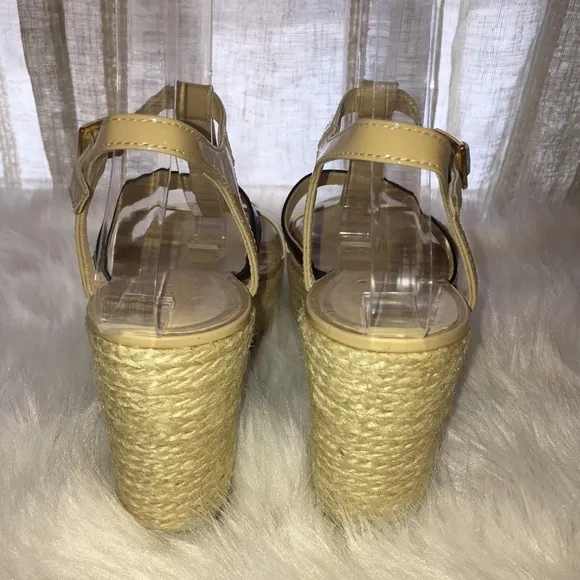 Kate Spade Wedged Heel Strappy Espadrille Sandals Sz 6