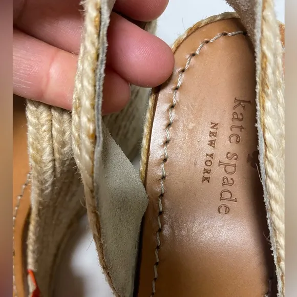 Kate Spade Women's Red Wedge Sandals 9.5 (missing lace)
