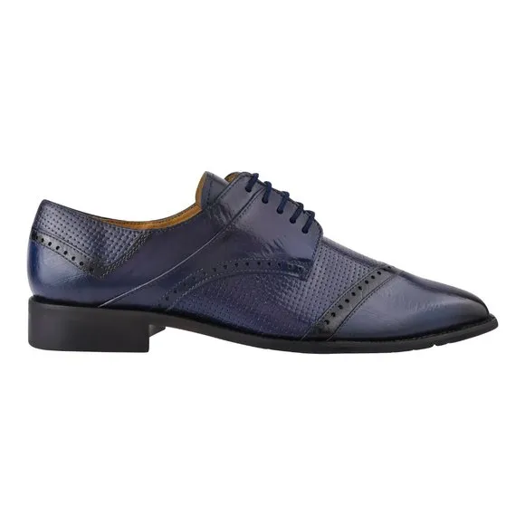 Kazma Navy OXFORD STYLE DRESS SHOES