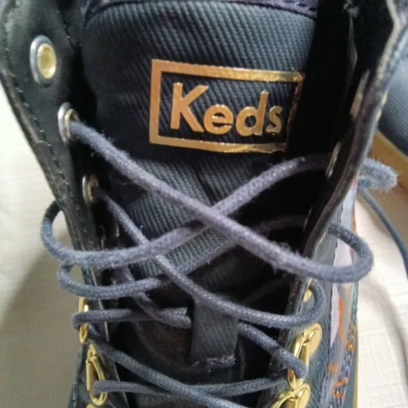 KEDS X Rifle Paper Co. Scout Womens Garden Party Boots Blue Canvas Ankle Size 7