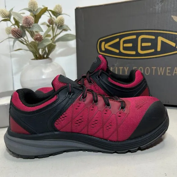 Keen Utility Vista Energy Lace Up Shoes Jam/Black Comp Toe Women's 9W NWB