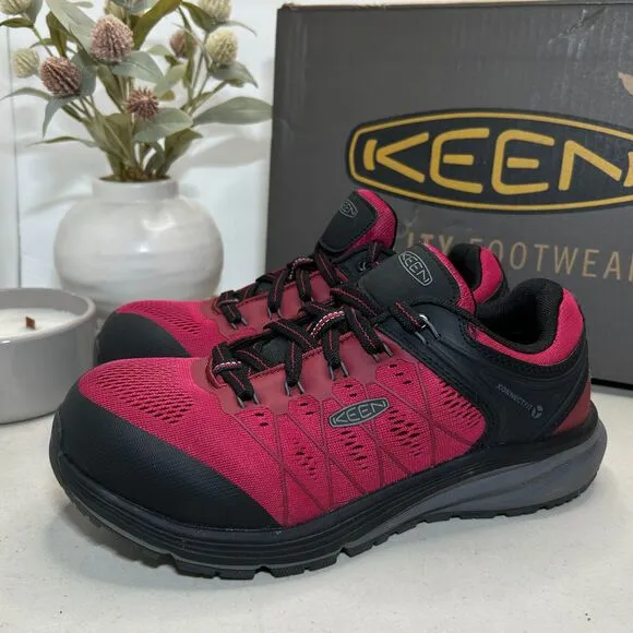 Keen Utility Vista Energy Lace Up Shoes Jam/Black Comp Toe Women's 9W NWB