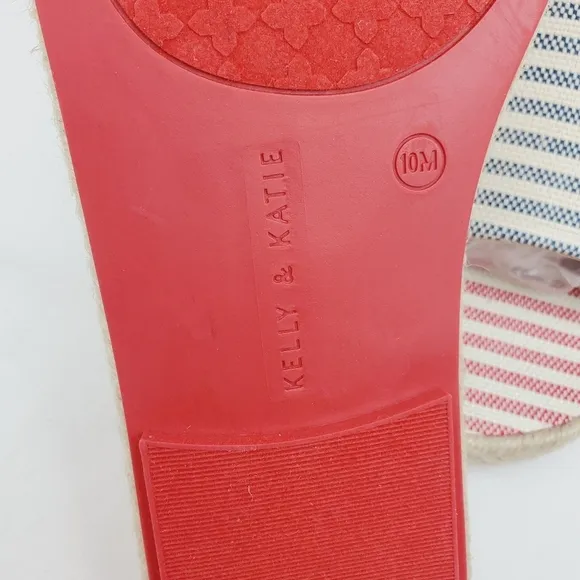 Kelly &amp; Katie stripe ESPADRILLE SANDALS