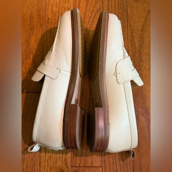 KELSI DAGGER BROOKLYN Lens Salt Natural Leather Cream Loafers size 6.5