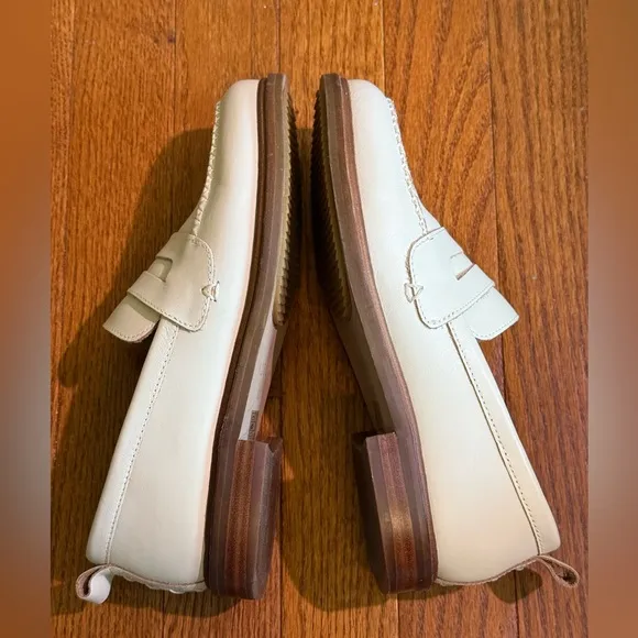 KELSI DAGGER BROOKLYN Lens Salt Natural Leather Cream Loafers size 6.5