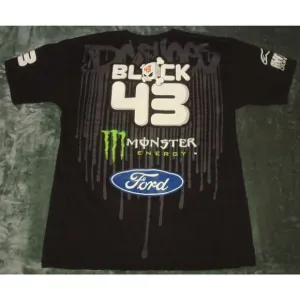 KEN BLOCK 43 OFFICIAL MONSTER FORD T SHIRT GYMKHANA RACING RALLY 2 SIDED VINTAGE