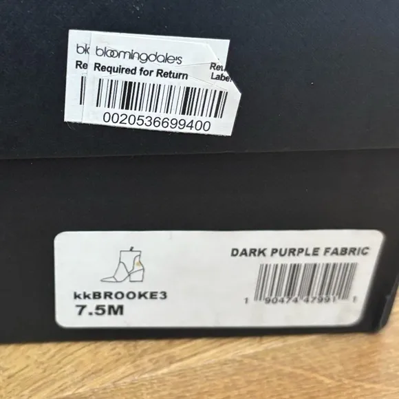 Kendall   Kylie Brooke 3 Dk Purple Zip Boots Block Heel