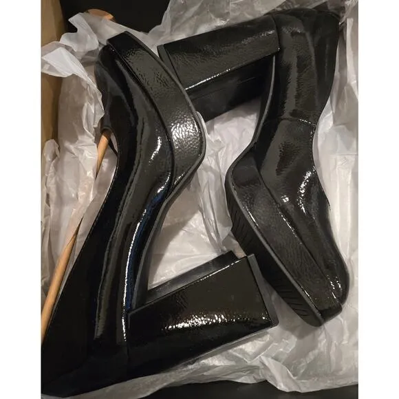 Kenneth Cole Bri Pump in Black Patent Leather NEW Size 9