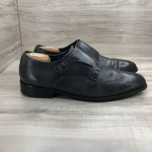 Kenneth Cole Monk Strap Shoes Mens 11M Gray Lether Buckle Dress Shoes