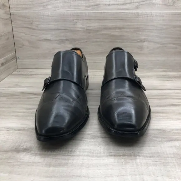 Kenneth Cole Monk Strap Shoes Mens 11M Gray Lether Buckle Dress Shoes