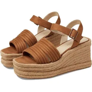 Kenneth Cole New York Shelby Espadrille Womens 10 Cognac Platform Sandals KHD963