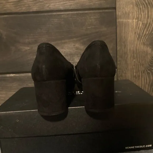 Kenneth Cole New York, size 6, leather and suede, black, block heel, shoes