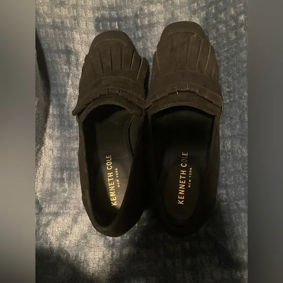 Kenneth Cole New York, size 6, leather and suede, black, block heel, shoes