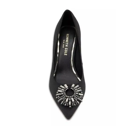 Kenneth Cole New York Women's Pointed-Toe Pump  Romi Starburst Black shoes 8.5