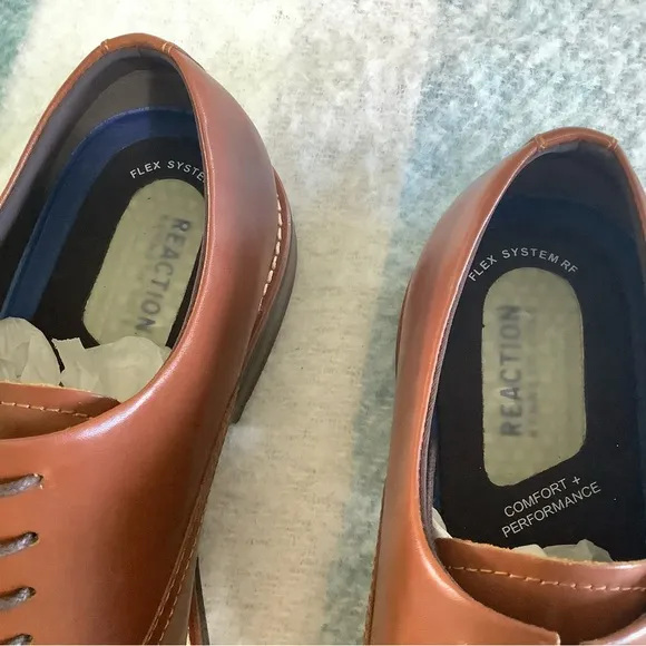 Kenneth Cole Reaction Klay Flex lace up leather loafers men’s size 11 M.