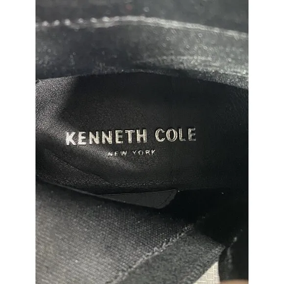 Kenneth Cole Womens Black‎ Chelsea Heeled Boot Shoes Pointed Toe Side Zip Sz 6.5