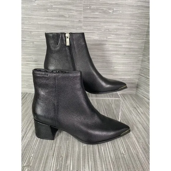 Kenneth Cole Womens Black‎ Chelsea Heeled Boot Shoes Pointed Toe Side Zip Sz 6.5