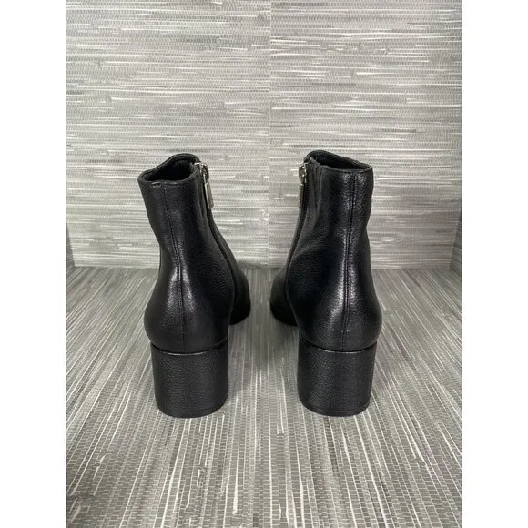 Kenneth Cole Womens Black‎ Chelsea Heeled Boot Shoes Pointed Toe Side Zip Sz 6.5