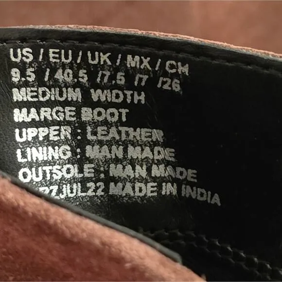 Kenneth Cole Women's Marge Low Heel Brown Suede Leather Tall Boots Size 9.5 New!