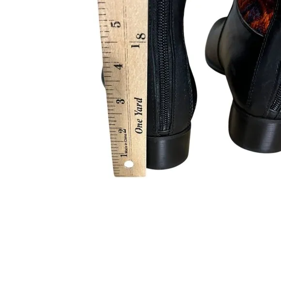 Kilim Collection Suzani Handmade Leather &amp; Wool Knee-High Boots Size 11