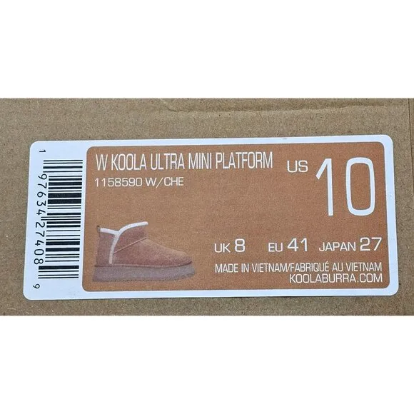 Koolaburra By UGG Ultra Mini Platform Chestnut Women's Boots Size 10