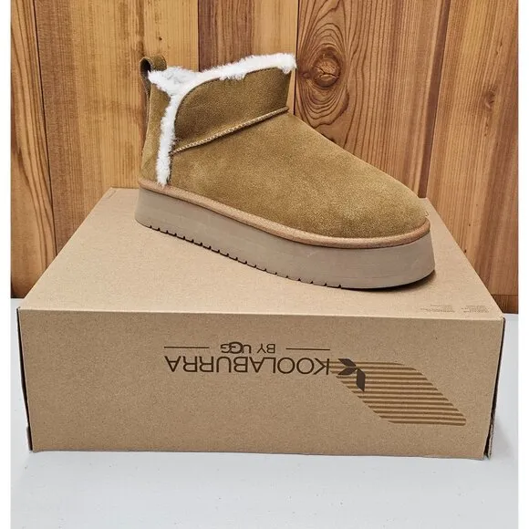 Koolaburra By UGG Ultra Mini Platform Chestnut Women's Boots Size 10