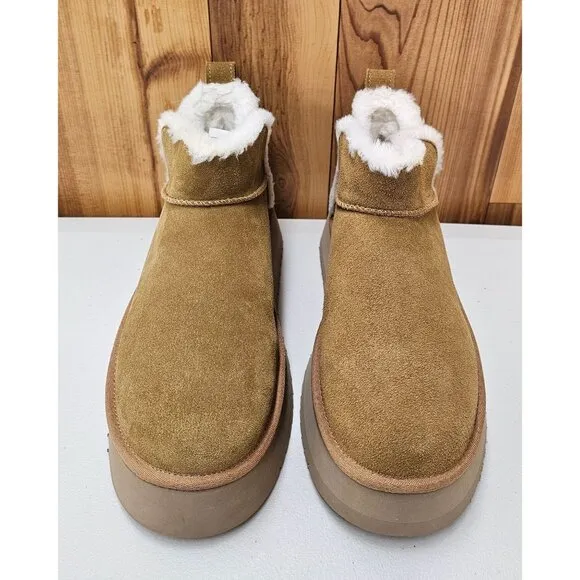 Koolaburra By UGG Ultra Mini Platform Chestnut Women's Boots Size 10