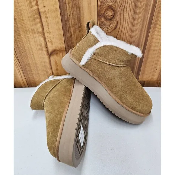 Koolaburra By UGG Ultra Mini Platform Chestnut Women's Boots Size 10
