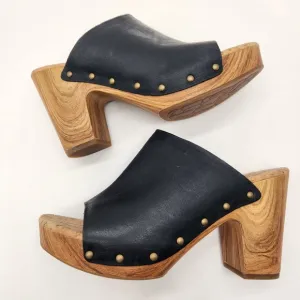Kork Ease clogs 10M black leather Danika sandals platform cottagecore new $150