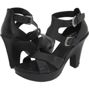 Kork-Ease Teresa Leather Platform Wedged Heeled Sandals