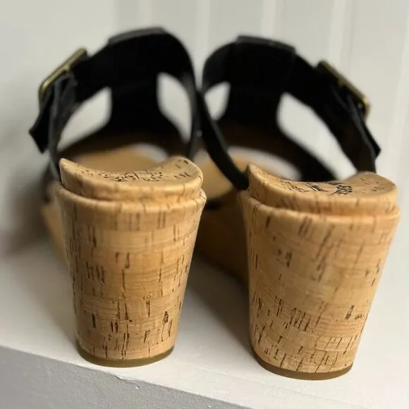 Kork-Ease Womens Andi Black Sandals Size 10
