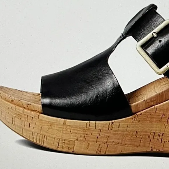 Kork-Ease Womens Andi Black Sandals Size 10