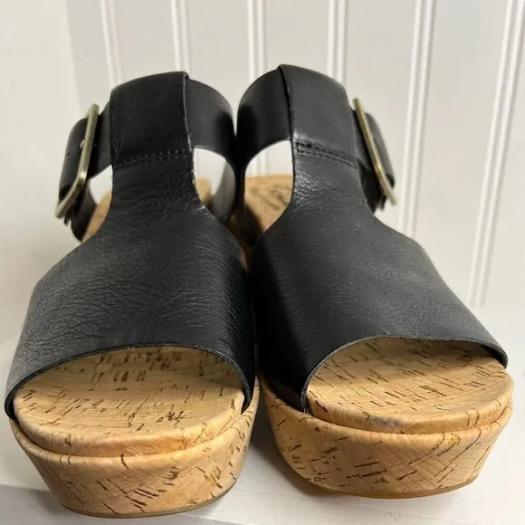 Kork-Ease Womens Andi Black Sandals Size 10