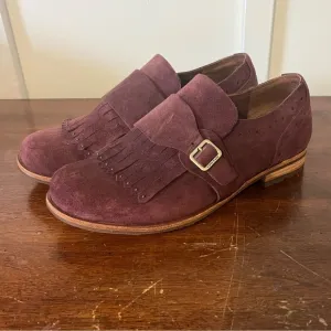 Kork Ease Womens Bailee Kiltie Casual Burgundy Suede Monk Strap Shoes Size 9M